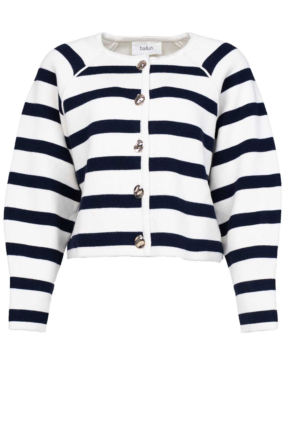 Cardigan with luxurious buttons Massimo | natural /navy
