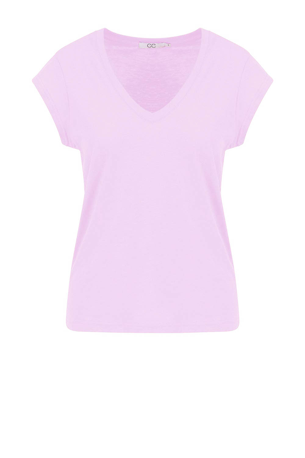 CC HEART Dames Tops & T-shirts Basic V-neck T-shirt Lila