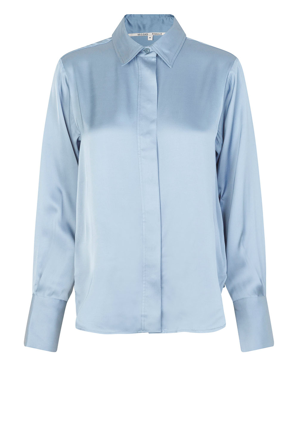 Second Female Satijnen blouse Galla blauw