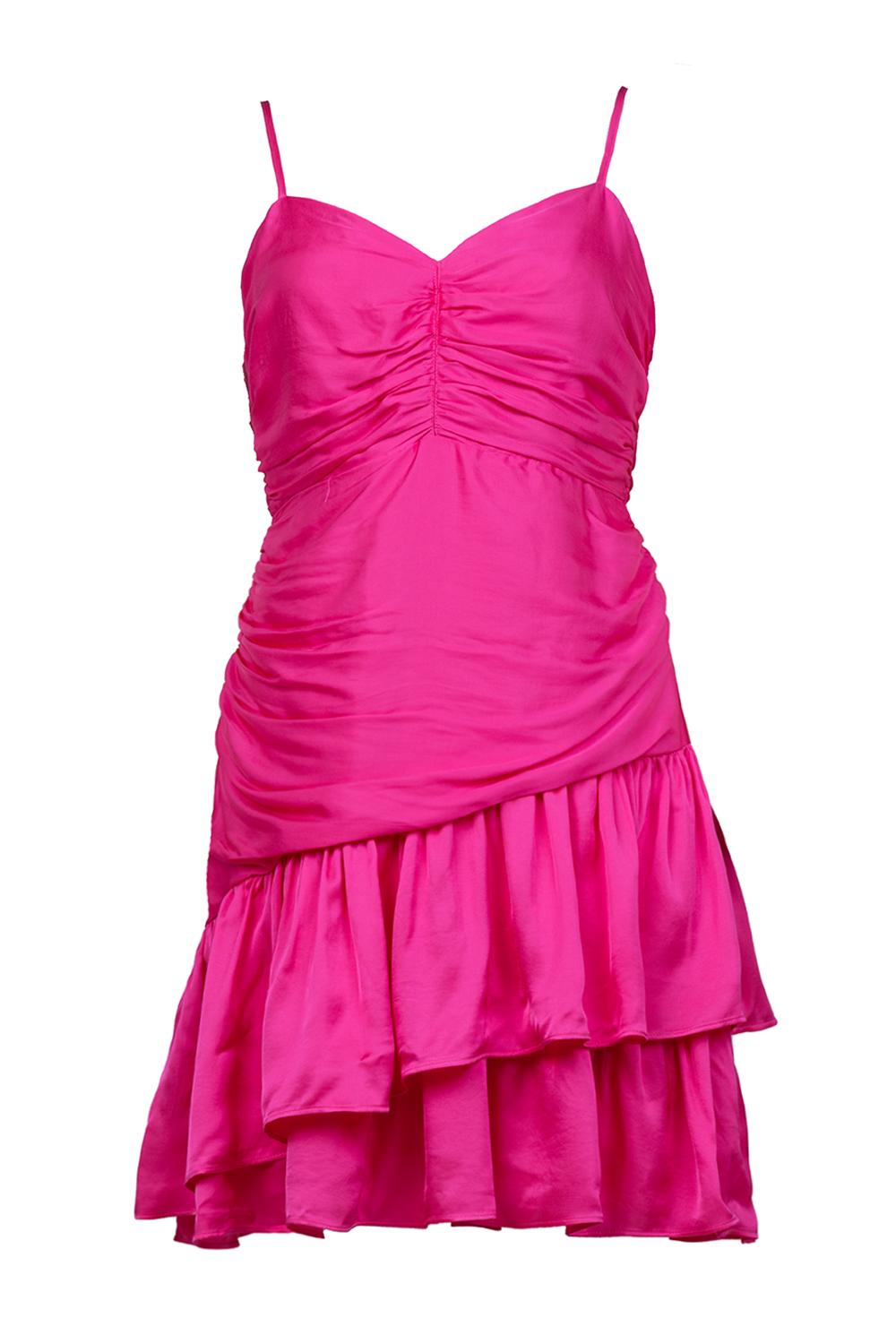 Suncoo Satijnen viscose jurk Cordoue roze