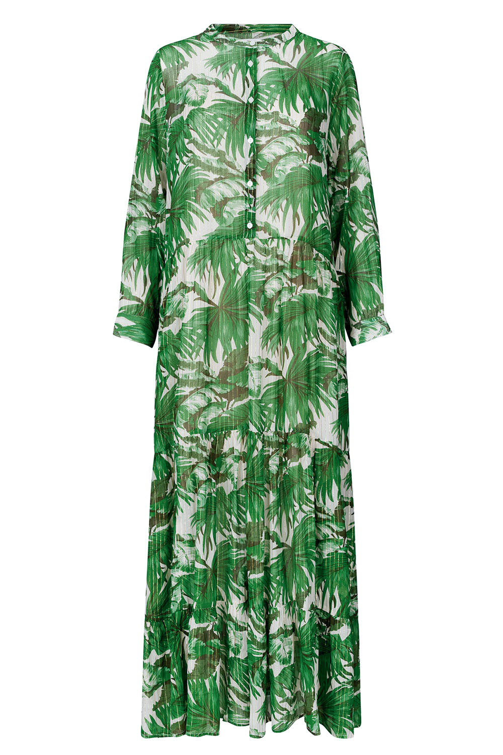 Lollys Laundry Maxi-jurk met lurex Nee groen