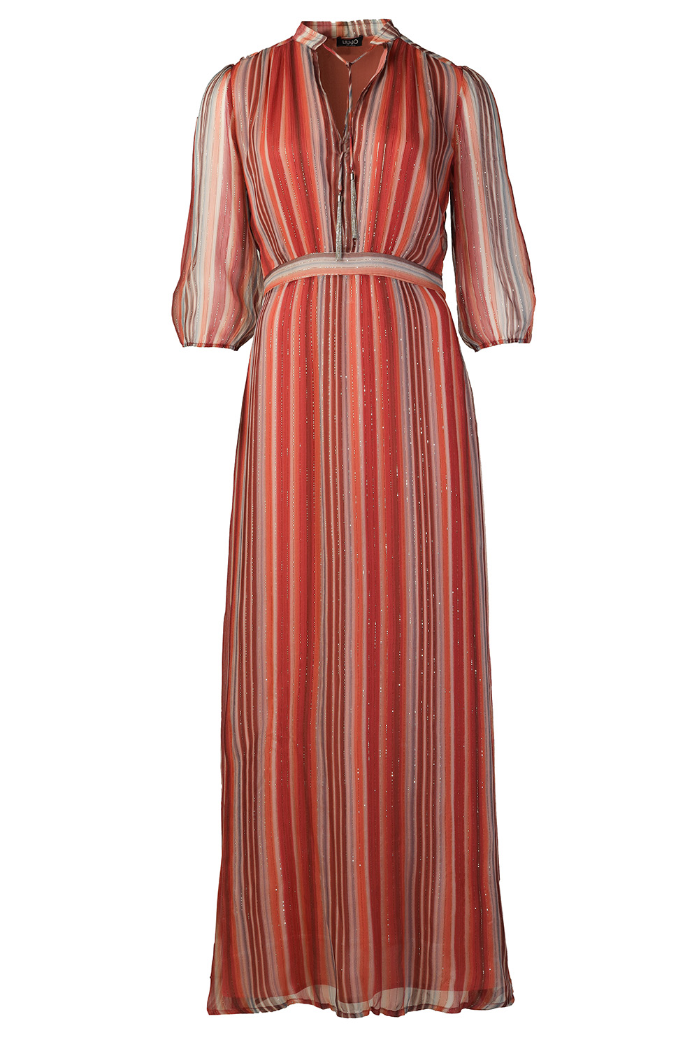Liu Jo Gestreepte jurk met lurex-details Multicolor Dames