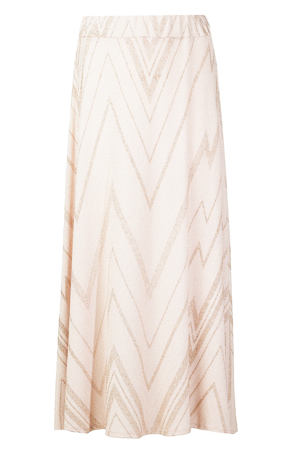 Liu Jo Beige Chevronne Lurex Rok Beige Dames