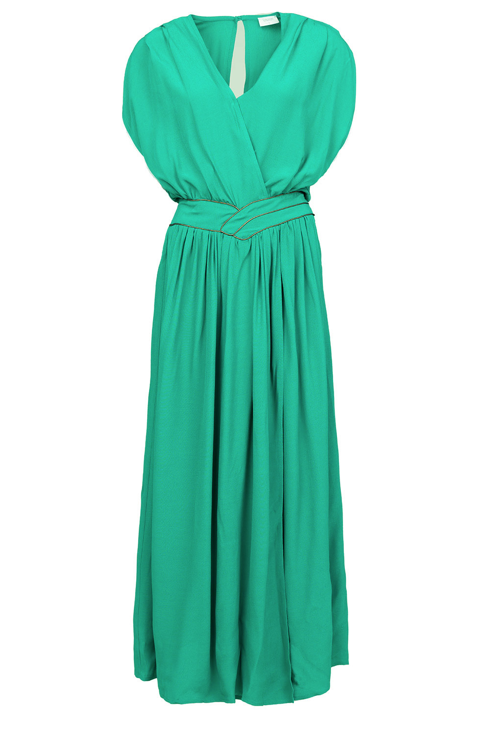 NWT Me + Em Gather Detail Maxi Dress Clover Leaf Green US