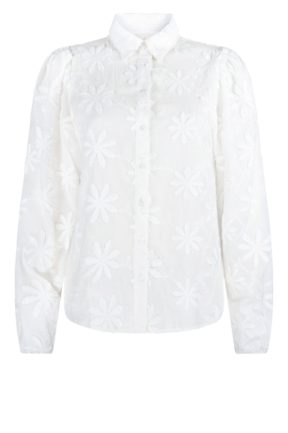 Aaiko Jacquard blouse Lien wit