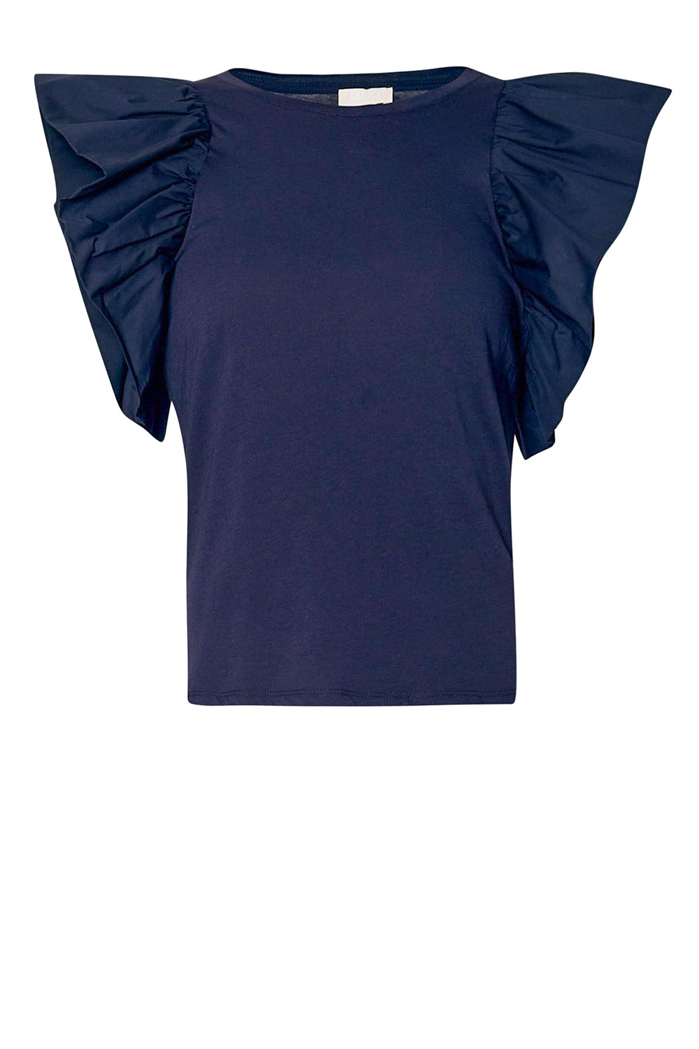 Liu Jo Jersey poplin t-shirt Relievo blauw