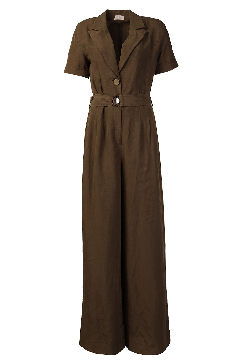 Liu Jo Lyocell linen jumpsuit Dattilo groen