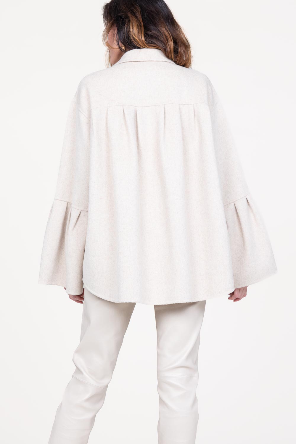 ジャケット・アウター ANATOMICA CAPE OFF WHITE ORGANIC WOOL