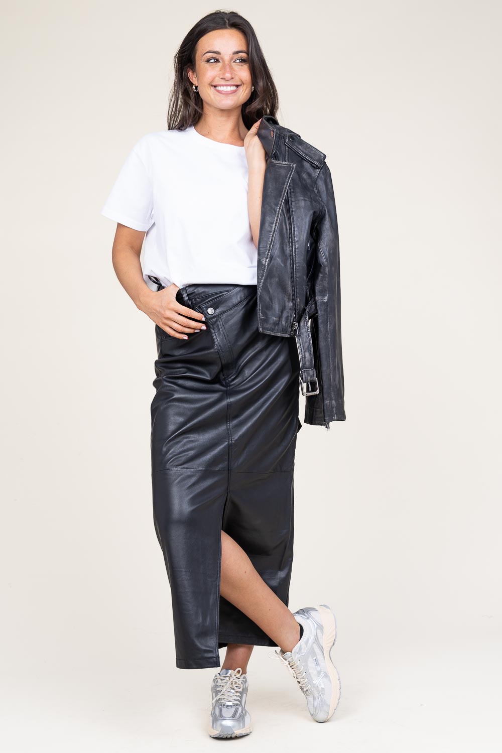 Leren rok Lima | zwart | Alter Ego | Little Soho