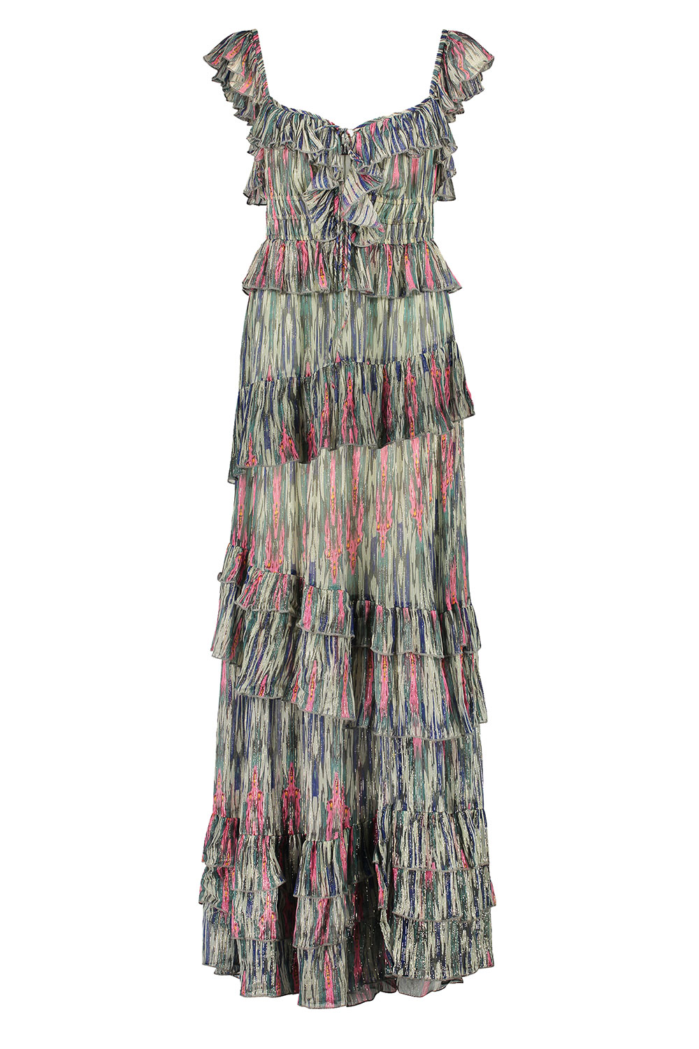 Ibana Lurex maxi-jurk met print Danessa multi