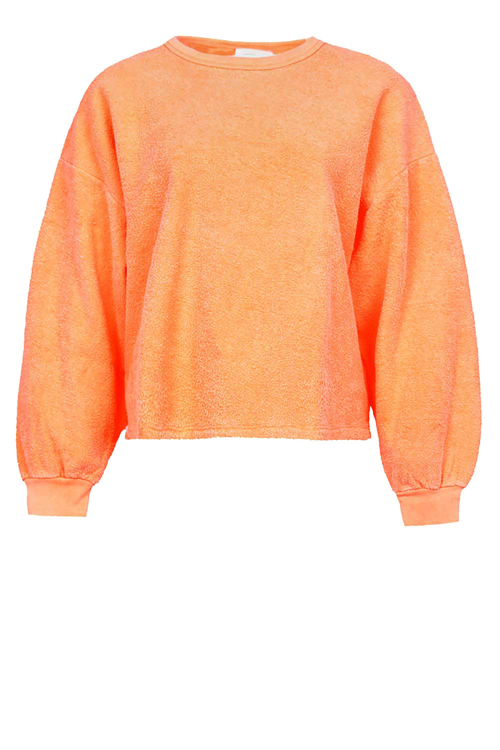 American vintage Washed teddy sweater Bobypark oranje