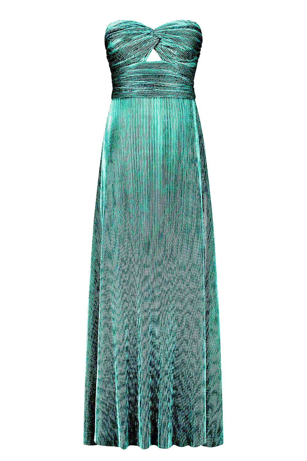 Ibana Strapless maxi-jurk met lurex Frederique groen
