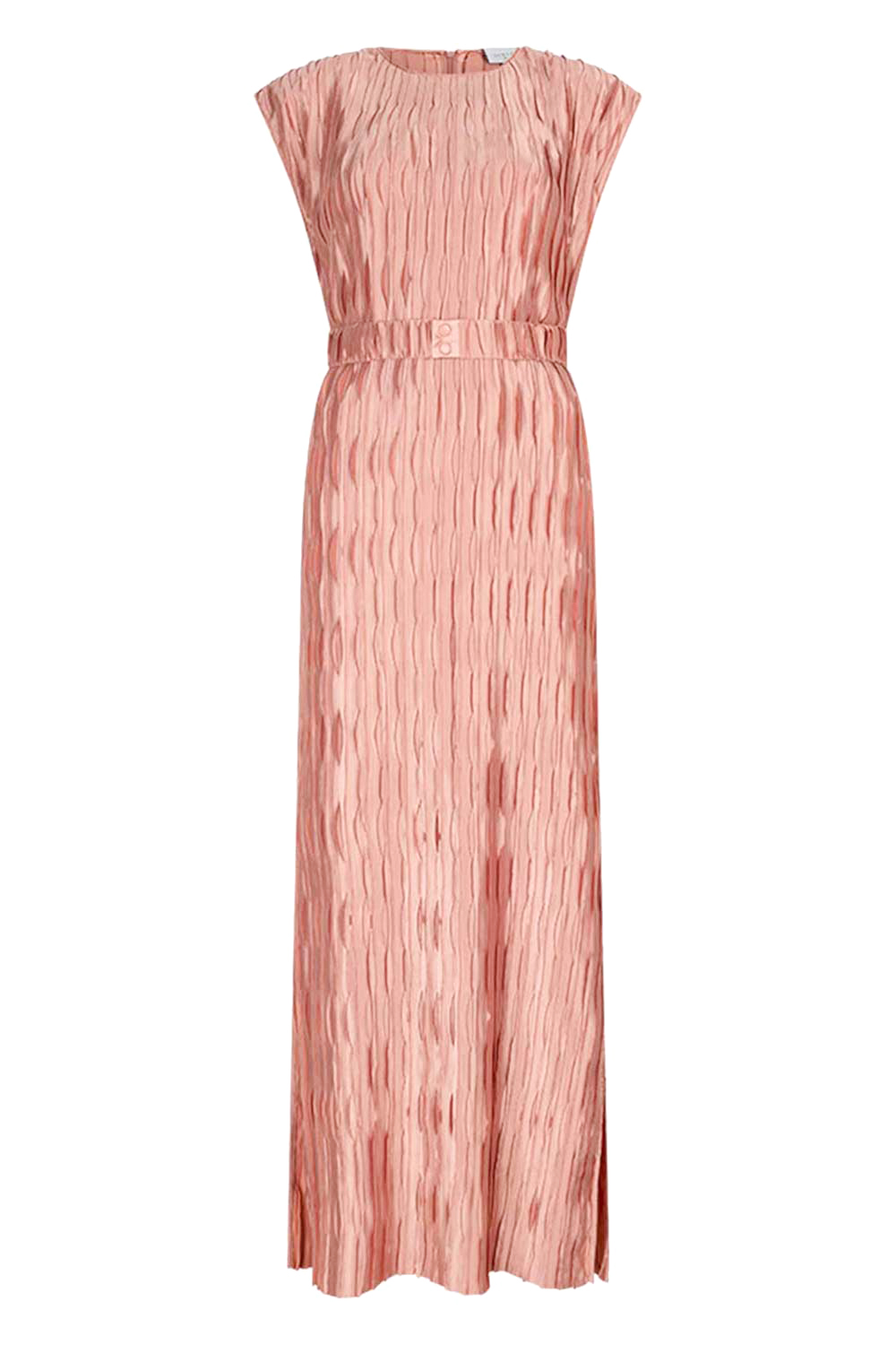pink plisse maxi dress Backless Pleated Halter Plisse High Neck, Summer Bliss Maxi Dress in Pink, Size L,