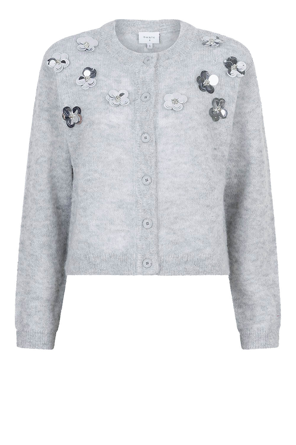 Dante6 Alpaca vest met pailletten Fawn grijs