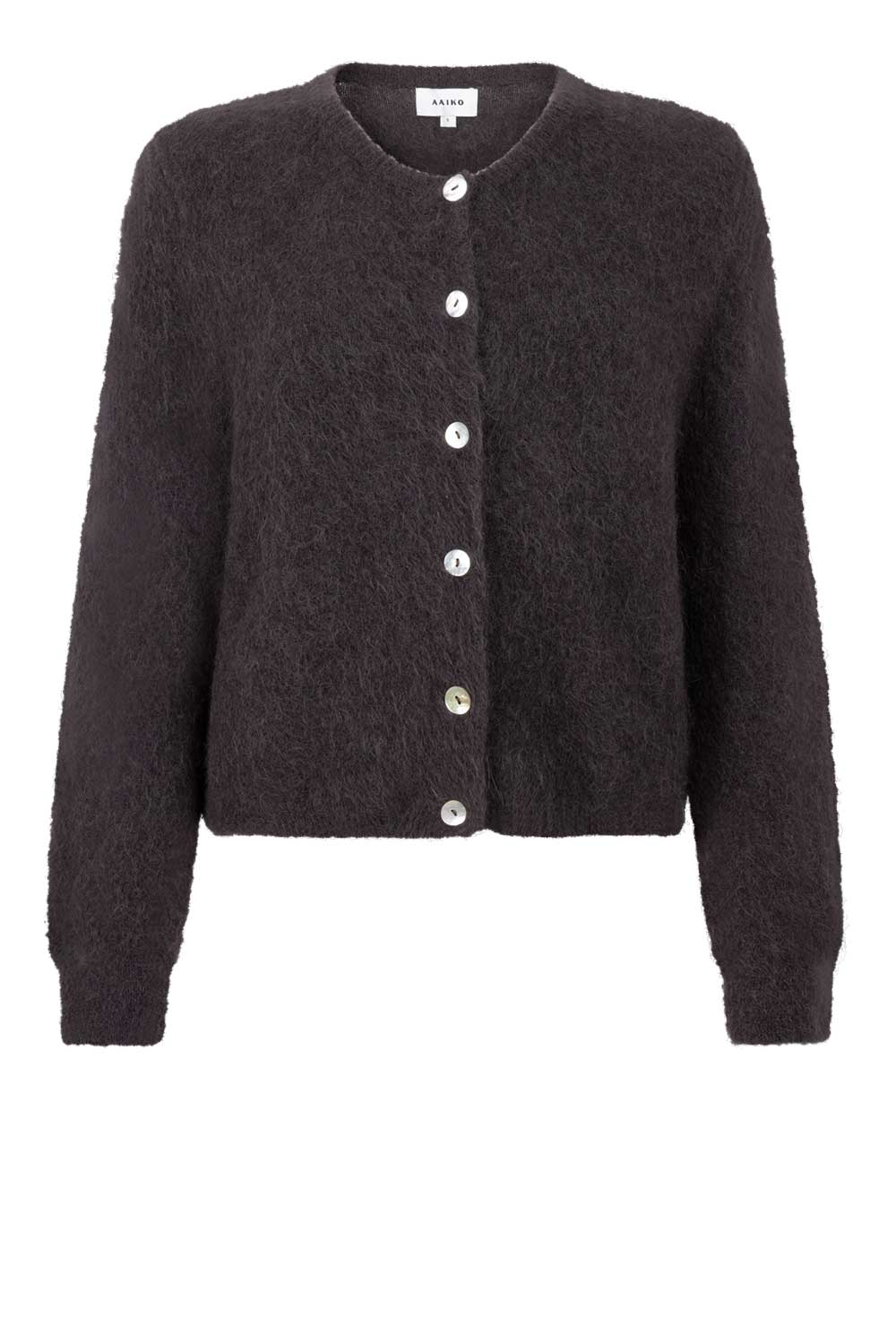 Aaiko Zacht alpaca vest Lorys bruin