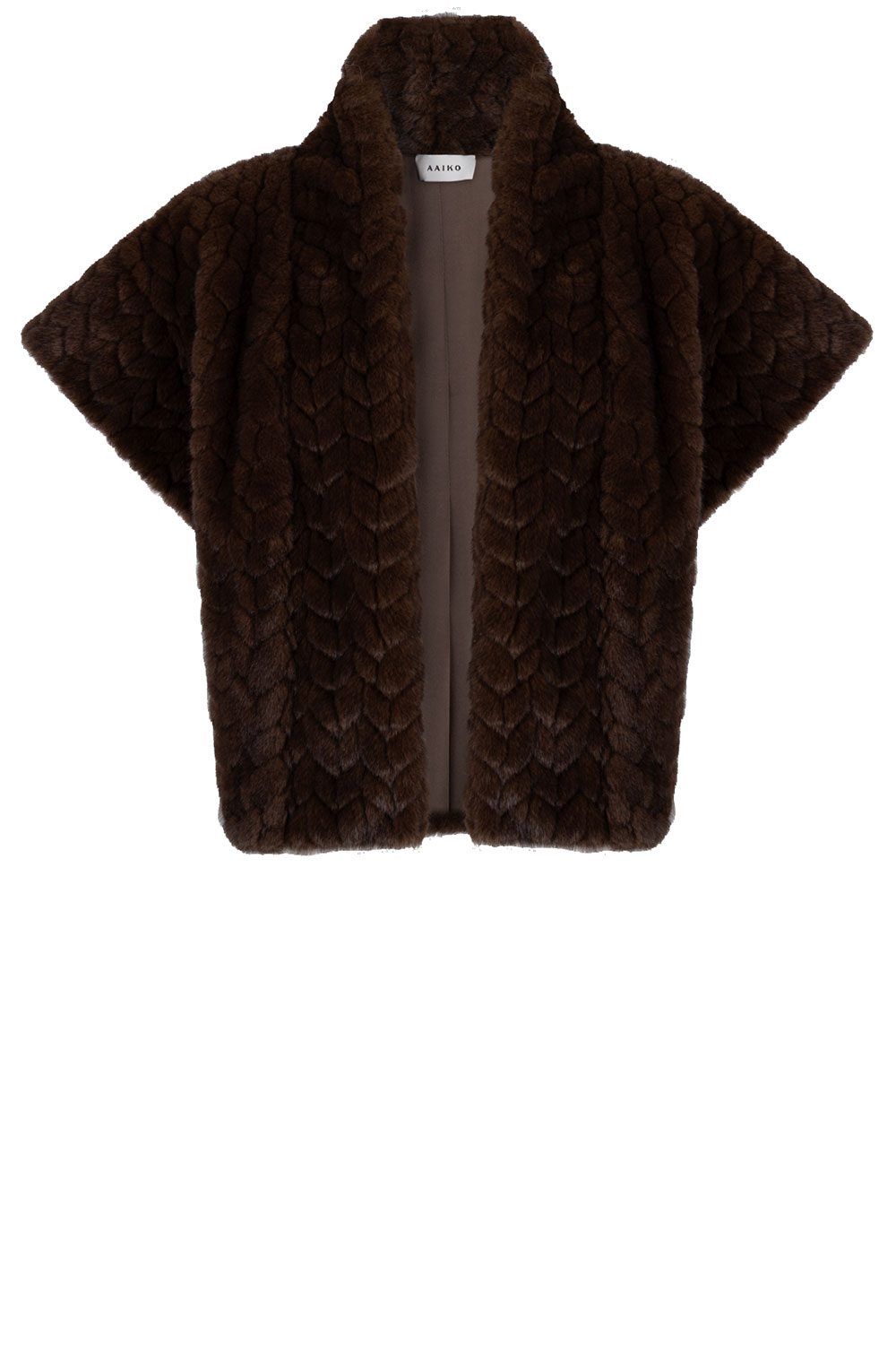 Aaiko Faux fur gilet Amala bruin