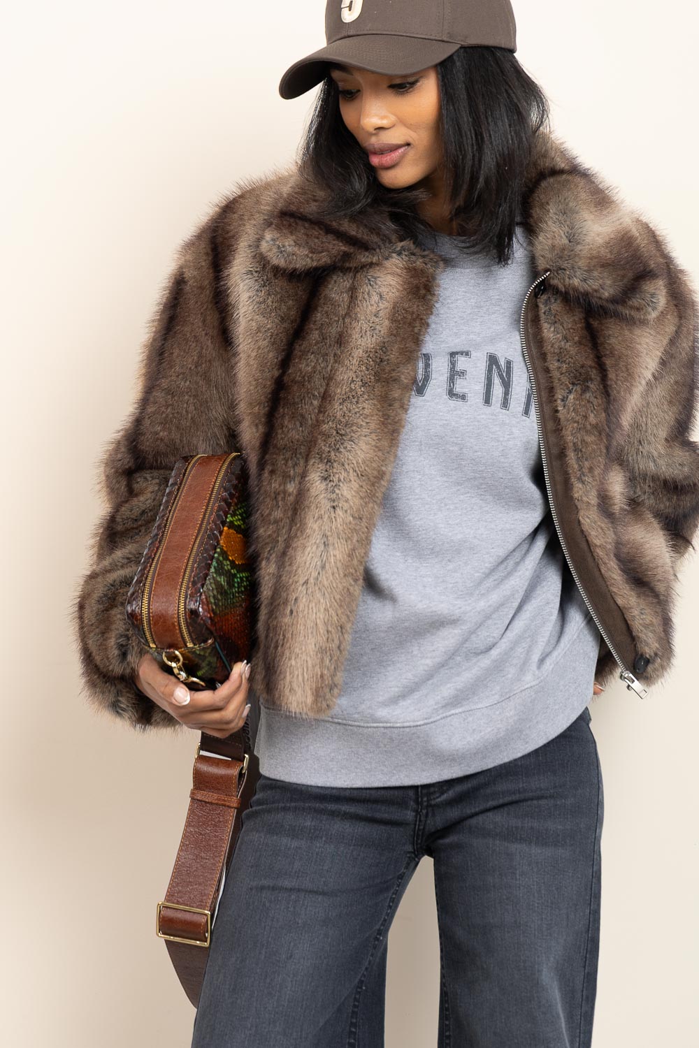 Zachte fox bomberjas Lucy | dierenprint | STUDIO AR | Little Soho