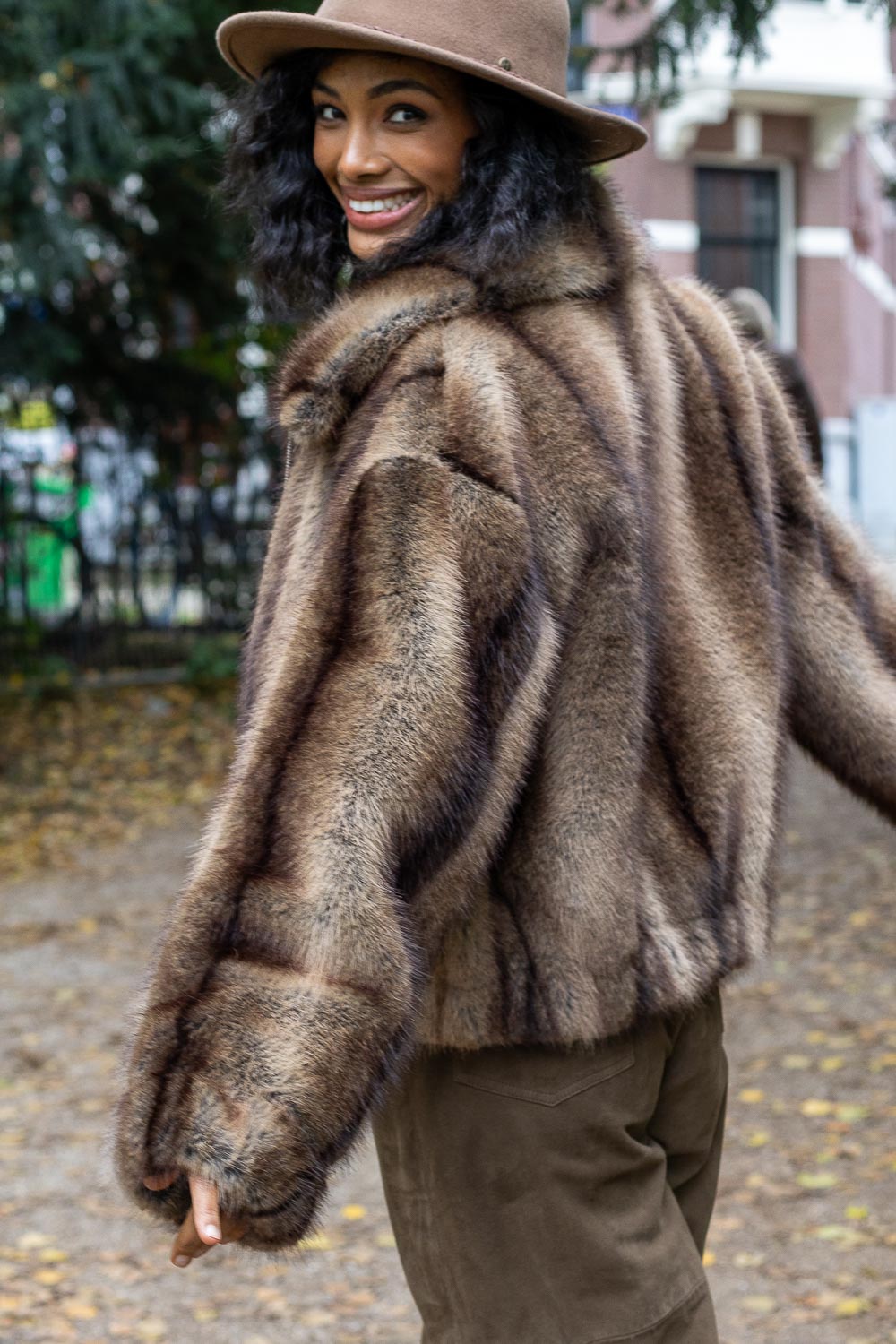 Zachte fox bomberjas Lucy | dierenprint | STUDIO AR | Little Soho