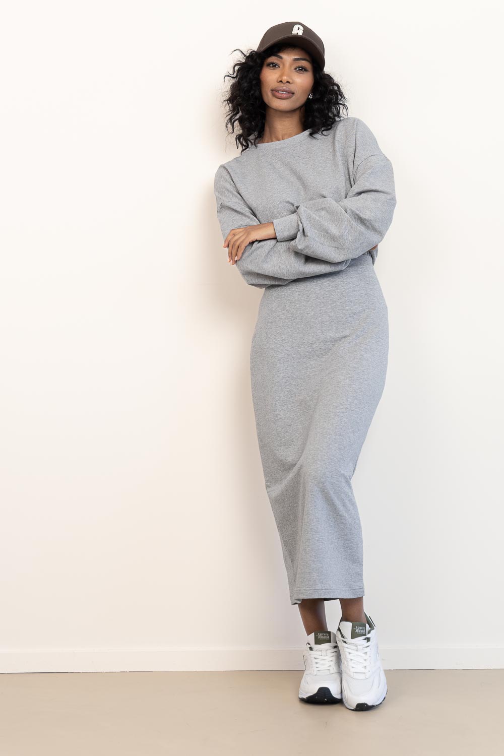 Midi sweater dress Vilan | grey | Drykorn | Little Soho