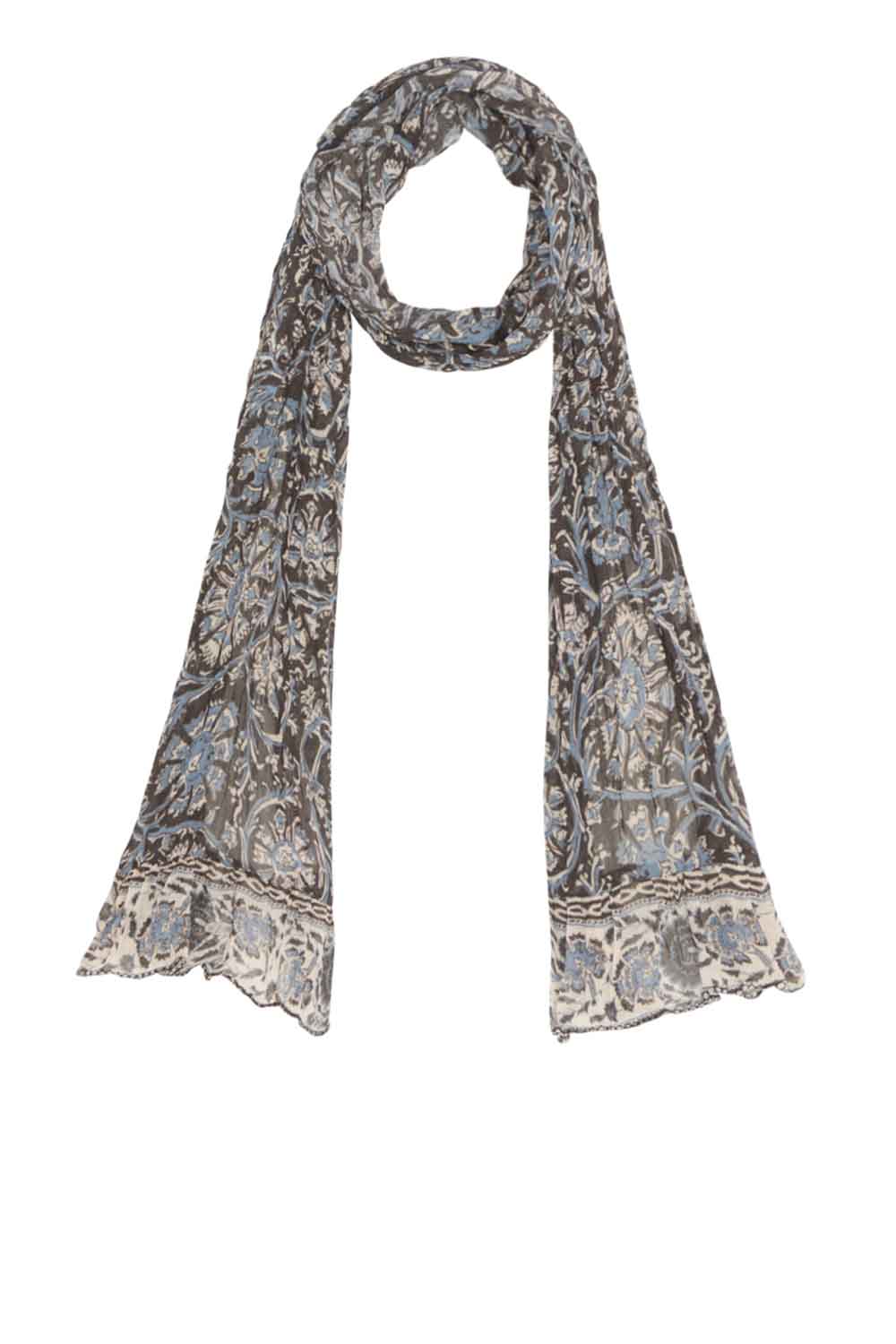 Maison Hotel Viscose shawl Claude blauw