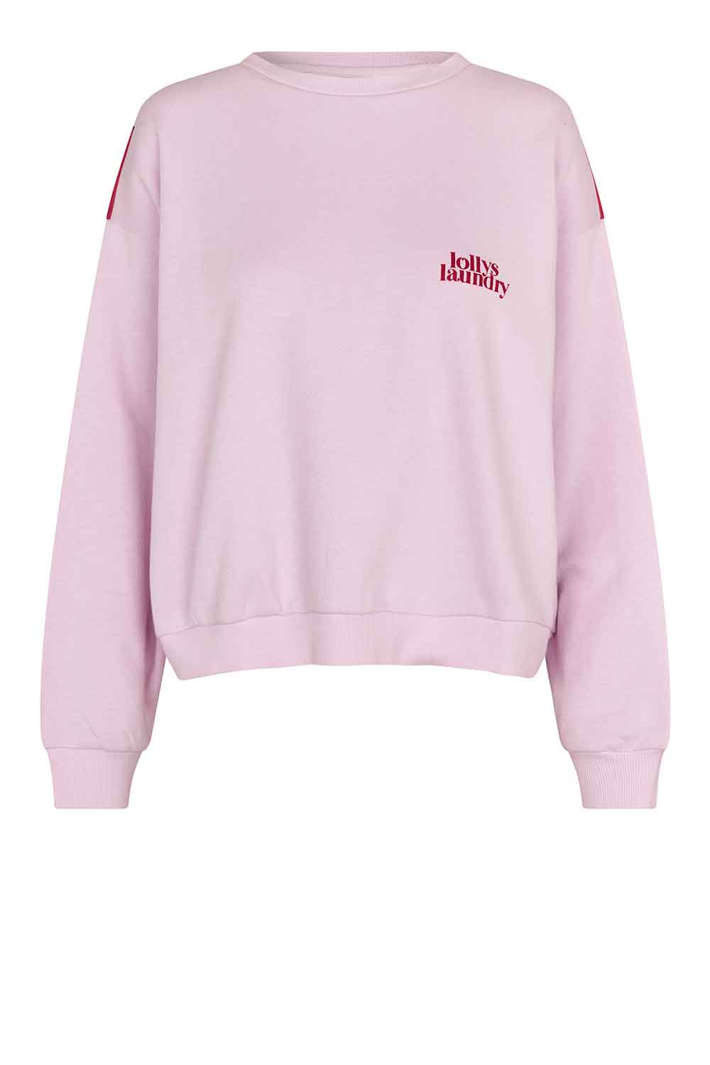 Lollys Laundry Sweater met logo Sydney roze