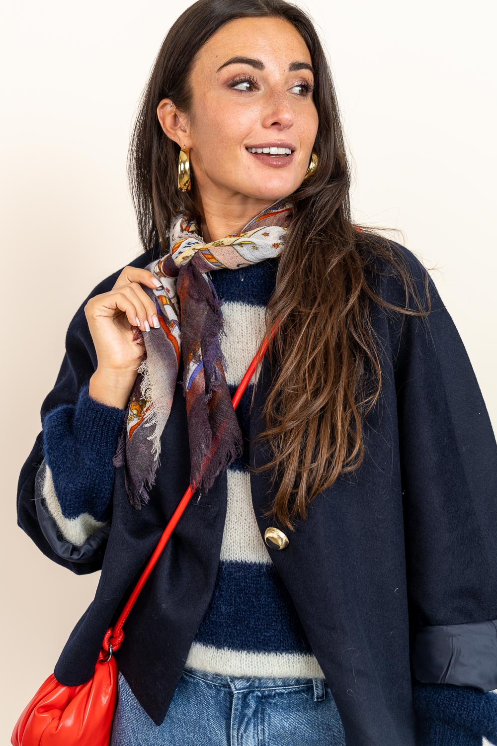 Moment in MAY Shawl met print St.Tropez roze