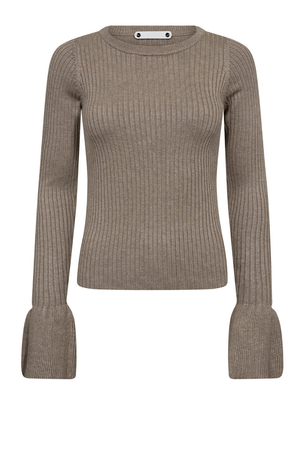 Co'Couture Geribde top Balin beige