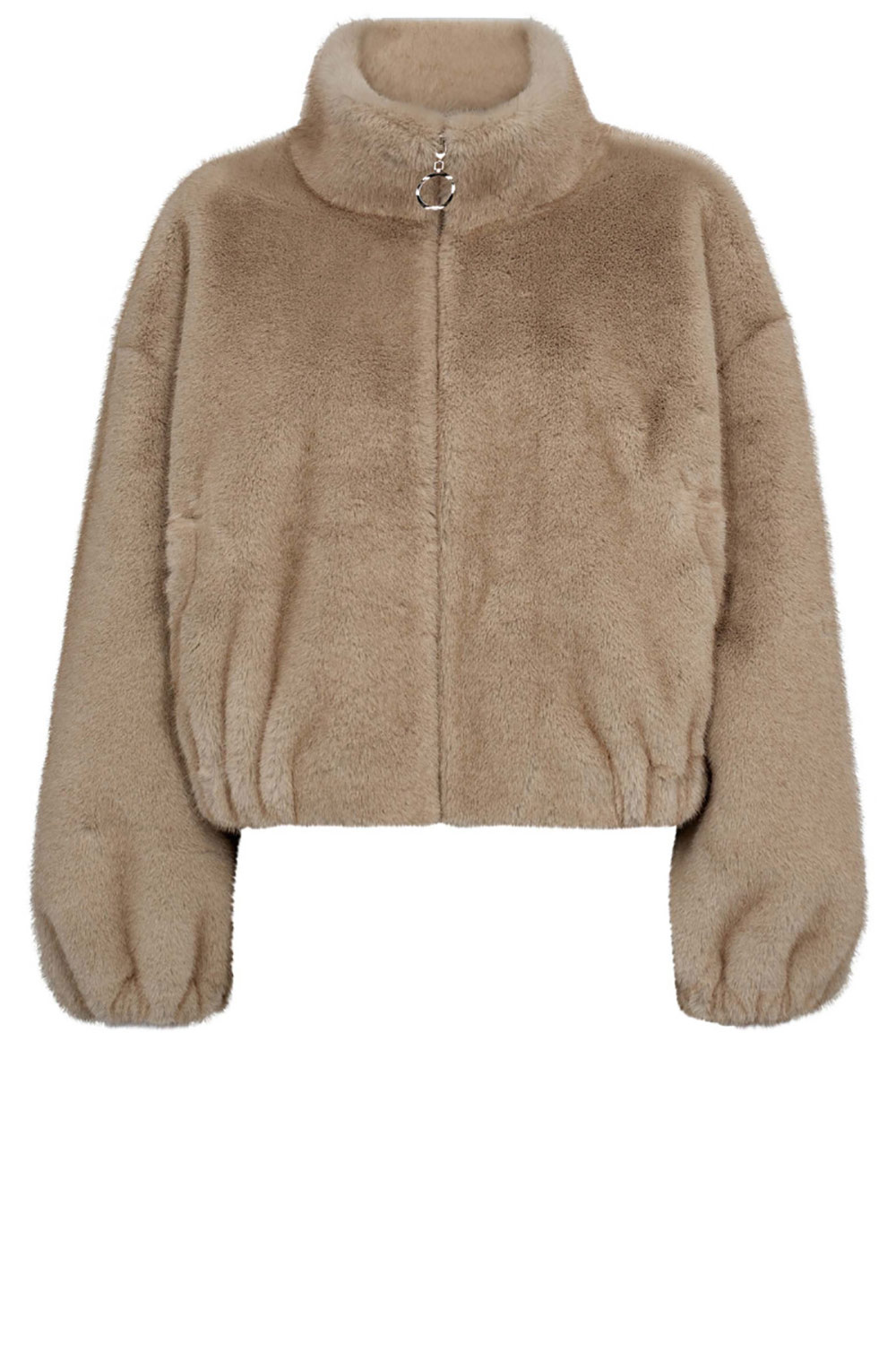 Co'Couture Faux fur bomberjas Fera beige