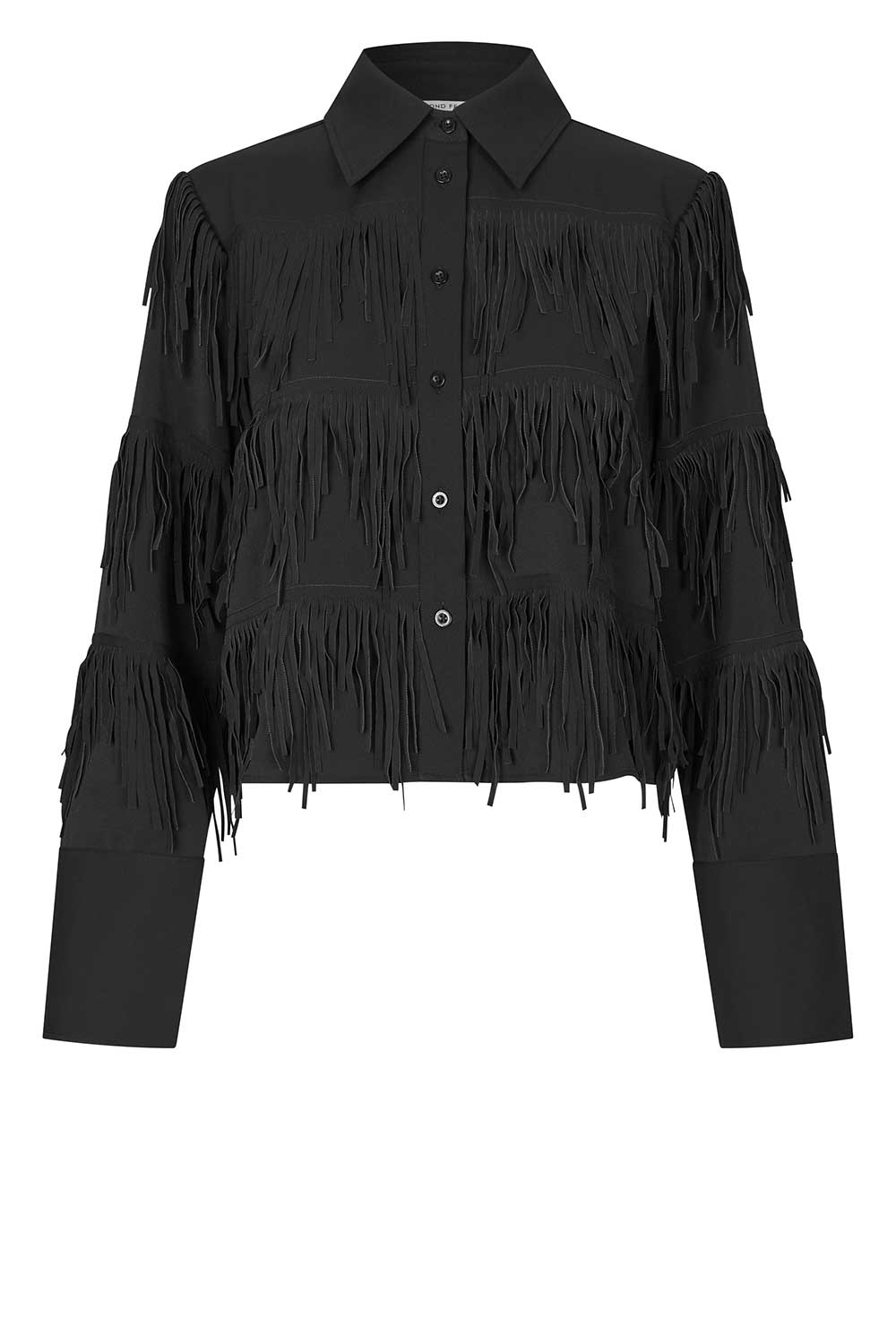 Second Female Blouse met franjes Dancing zwart
