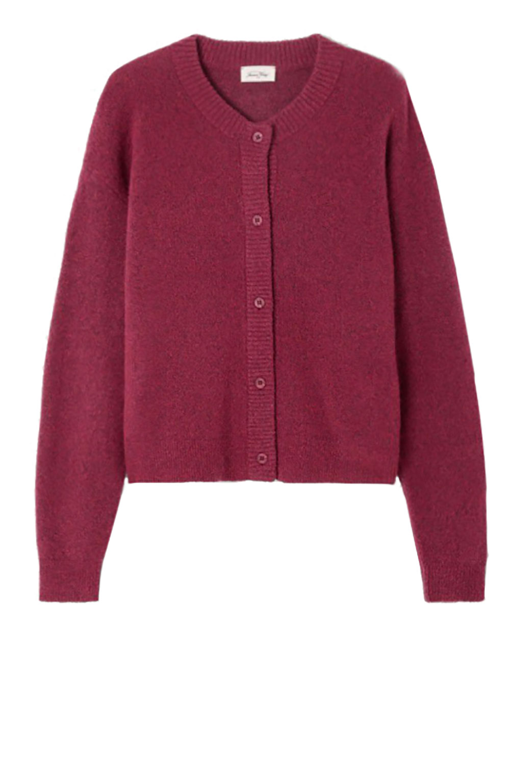 American vintage Gebreid vest Damsville bordeaux