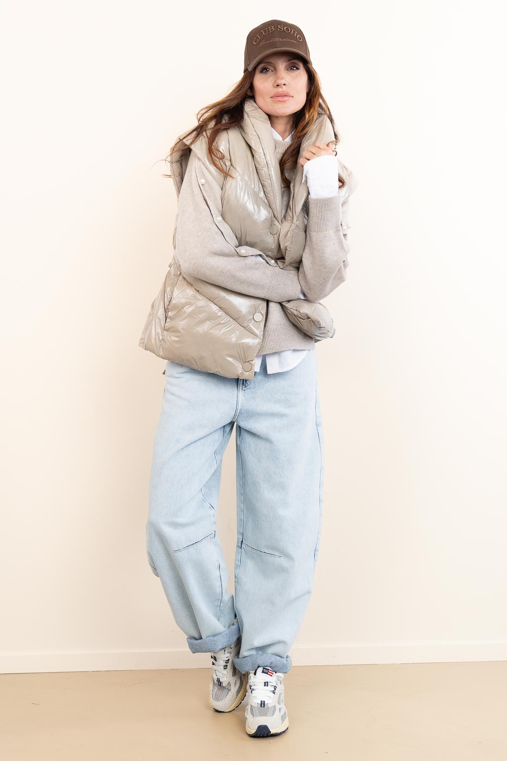 Look Faux patent leather waistcoat Levit