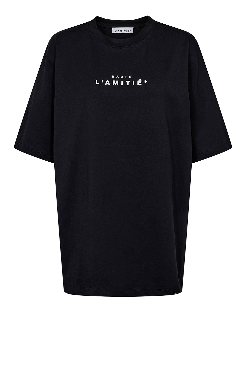 Haute L'amitiÃ© Oversized T-shirt met logo Rub zwart