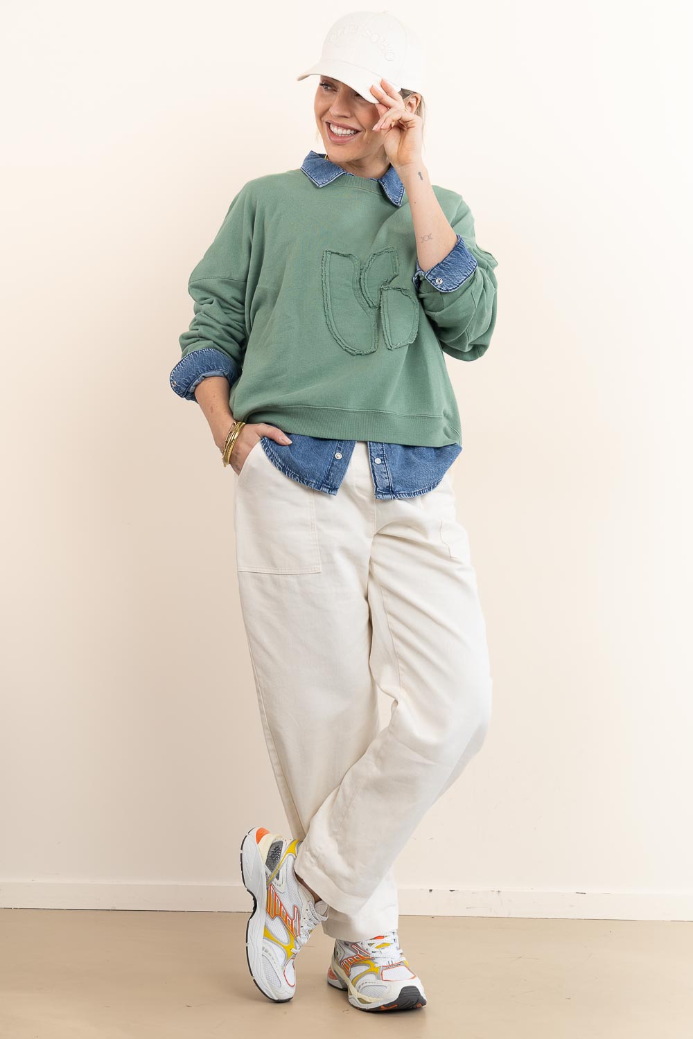 Look Pants with elastic waistband Izzy