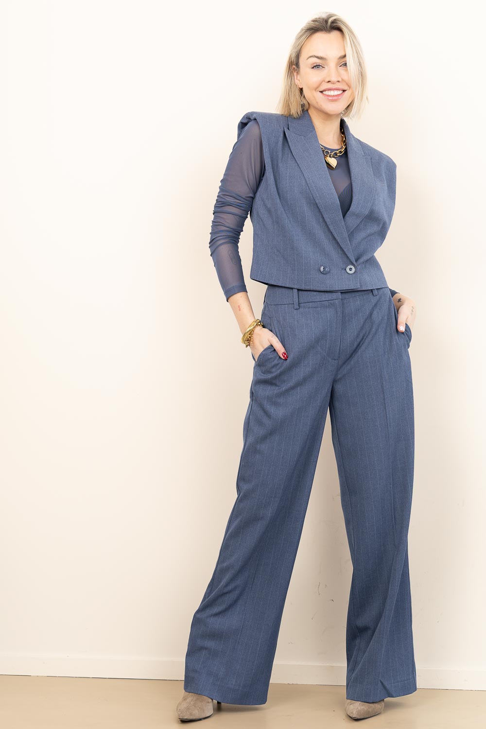 Look Pinstripe waistcoat Jarod