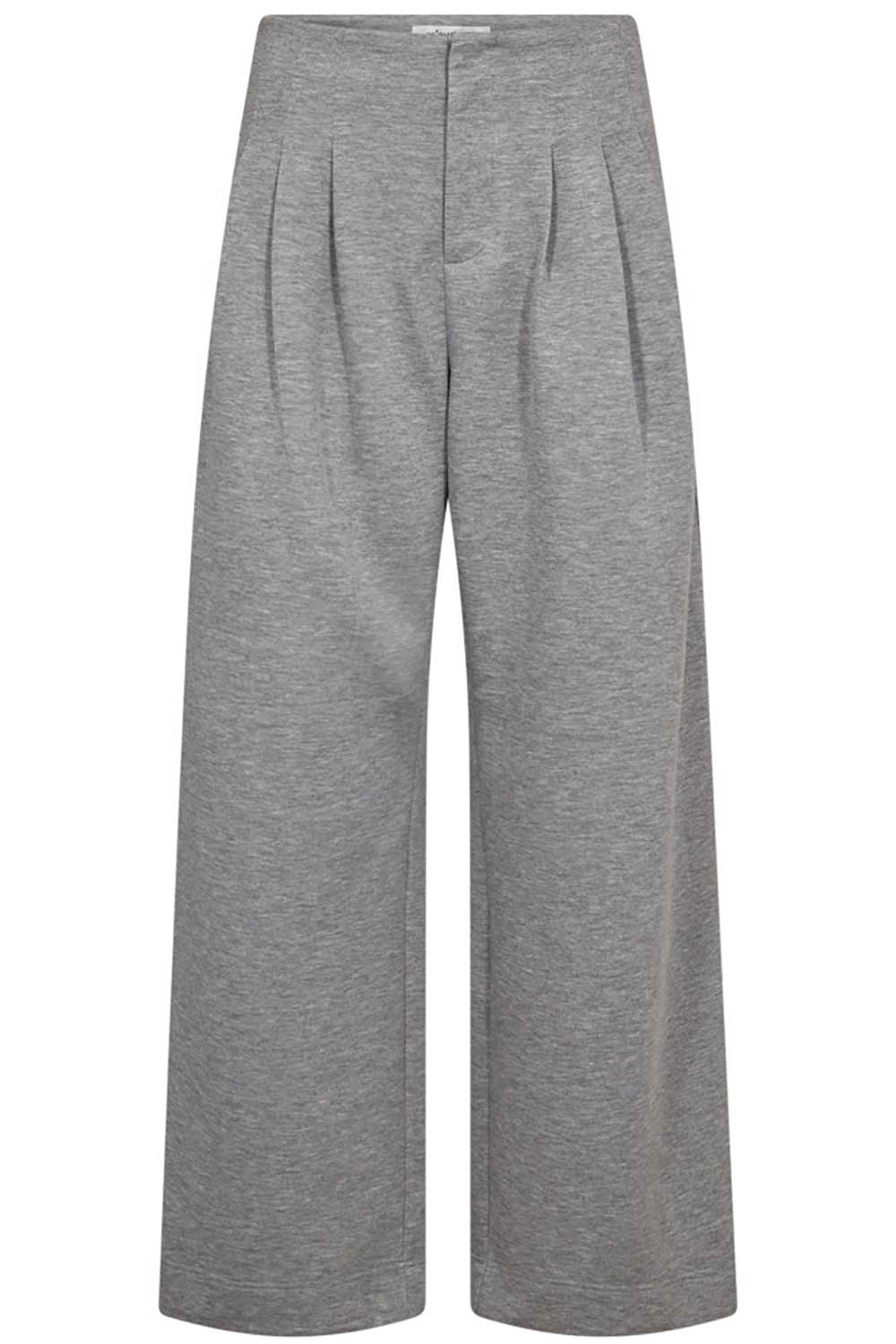 Co'Couture Wide leg pantalon Lance grijs