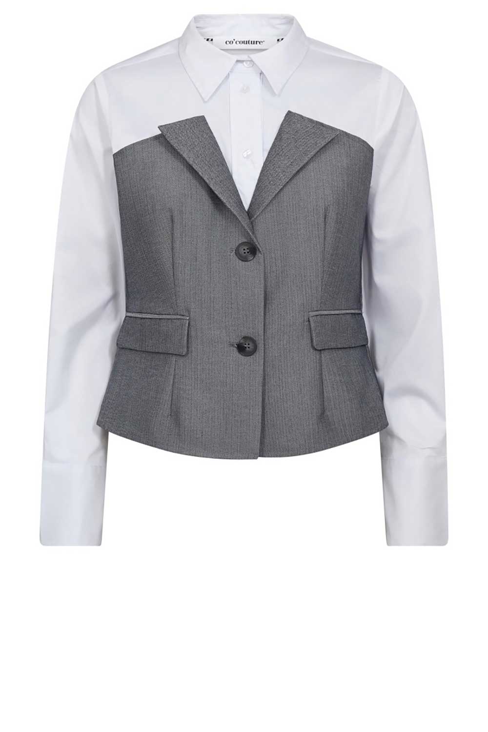 Co'Couture Tailored blouse met corset Polly wit