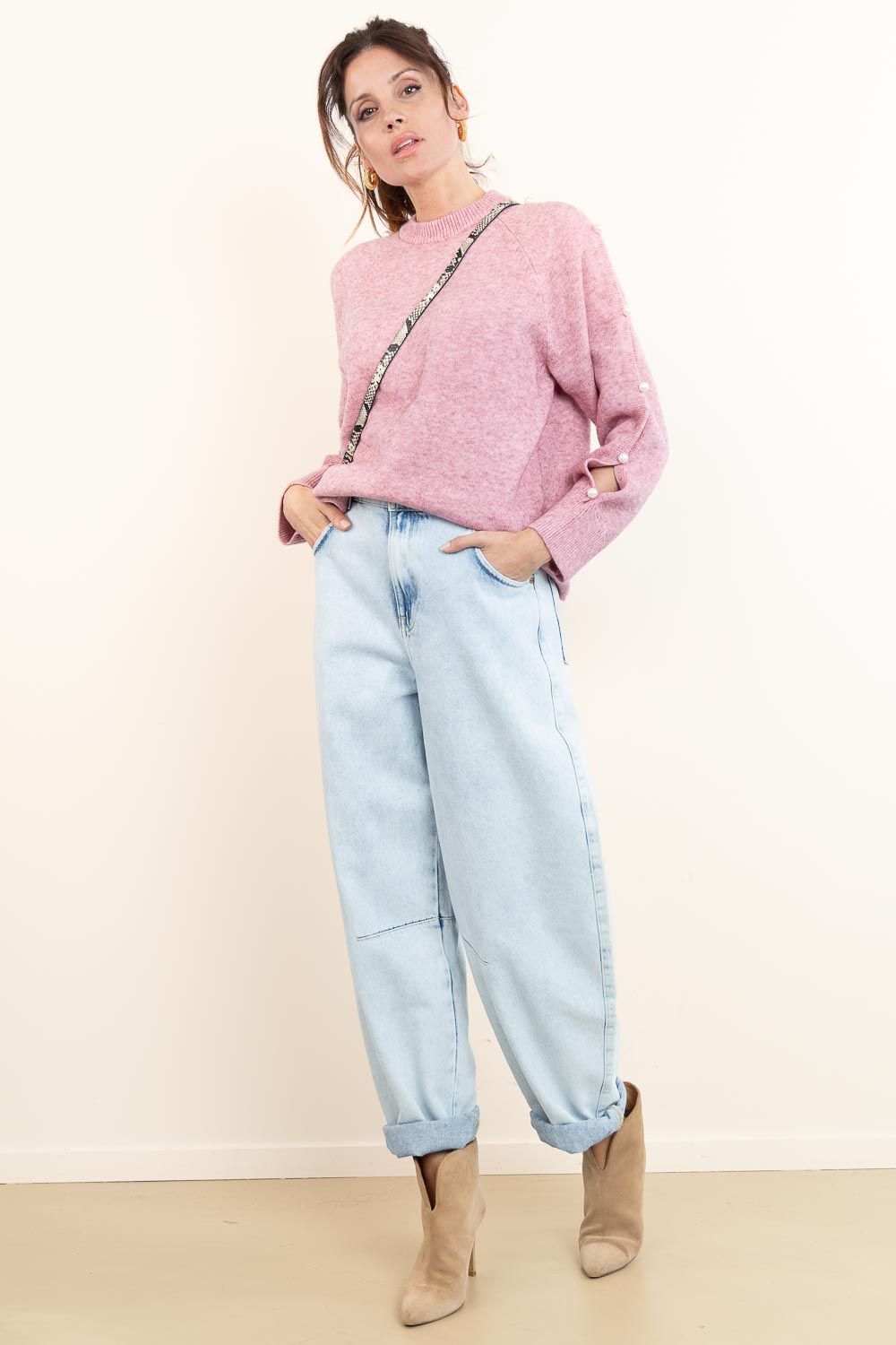 Look Soft sweater with pearls Rowan