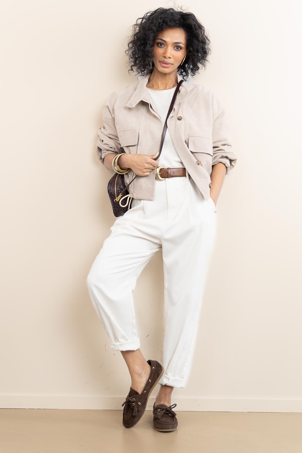 Look Suede bomber jacket Jigo