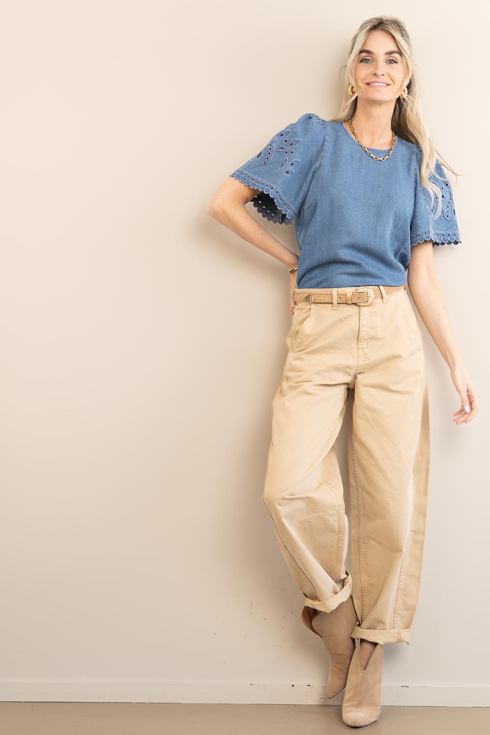 Look Lyocell top with embroidery Tilly