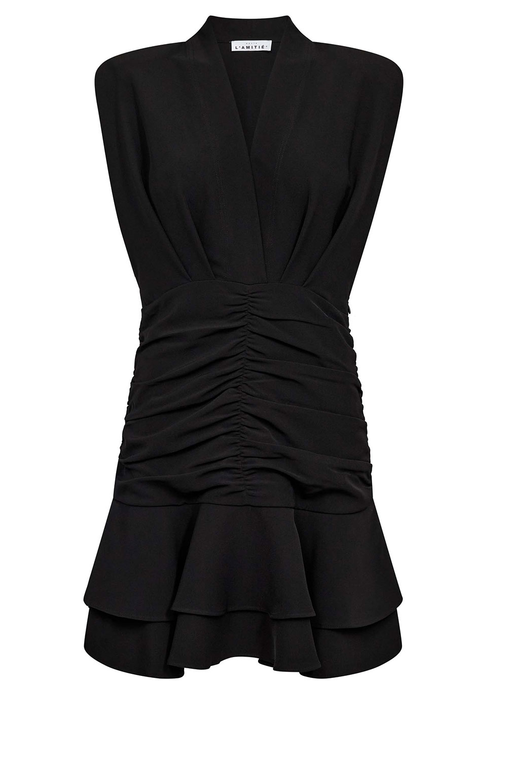 Smocked mini dress L'egance | black... | Haute L'Amitié