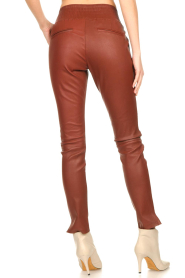 Ibana |  Stretch leather pants Colette | rusty red  | Picture 7