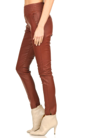 Ibana :  Stretch leather pants Colette | rusty red - img6