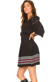 Magali Pascal |  Skirt with embroided details Alexi | black | Picture 5