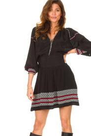 Magali Pascal |  Skirt with embroided details Alexi | black | Picture 2