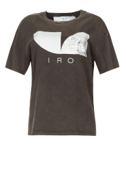 IRO |  Cotton T-shirt with logo Dachi | black  | Picture 1