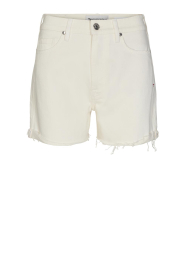 Tomorrow Denim |  Denim shorts with unfinished details Brown | natural  | Picture 1