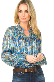Dante 6 |  Blouse with print Glorie | blue  | Picture 4