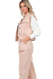 Magali Pascal |  Cropped denim waistcoat Charly | pink  | Picture 6