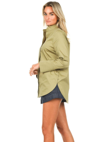 Notes Du Nord |  Blouse with button details Davina | green  | Picture 5