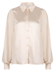  Silk blouse with puff sleeves Quilla | natural